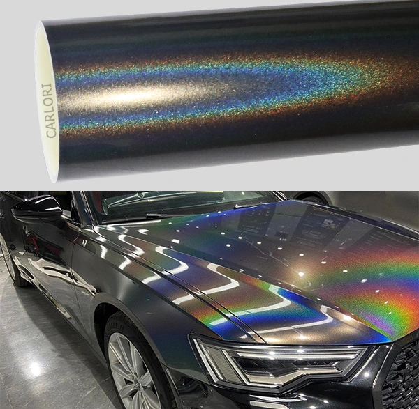 Holographic Rainbow Chrome Car Vinyl Wrap Gloss Air Bubble Free - China Car  Vinyl Factory, Car Film Supplier
