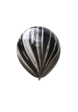 Black and white agate latex balloons
