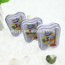 custom tooth shape metal pill box