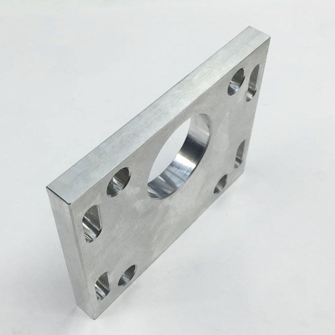 hole machining on aluminum plate