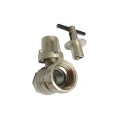 Plated Nickel Brass Lockable Water Meter Ball Valve