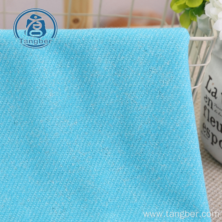 Knit polyester cotton french terry fabric for cloth