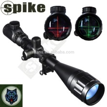 SPIKE 6-24X50mm AOEG Optics Hunting Rifle Scope Red/Green Illuminated Crosshair Gun Scope With Flip Up Scope Covers