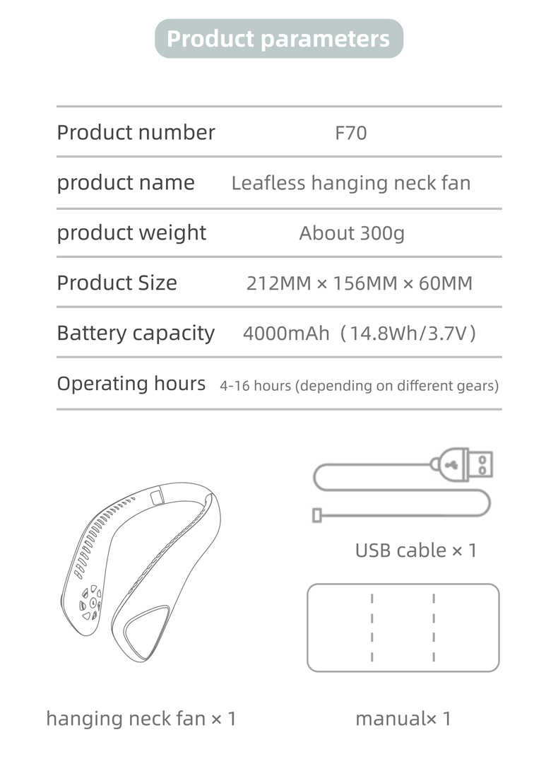 Baidi F70 Neck Fan Baidi F70 Neck Fan