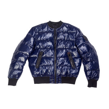 Fake down filling inside Men`s padding jacket