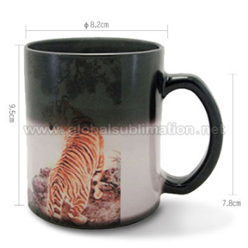 11oz Sublimation Color Changing Glass Mug/Heat Transfer Color Changing Mug Magic Mug