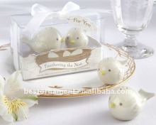 Feathering the Nest Ceramic Birds Salt & Pepper Shakers