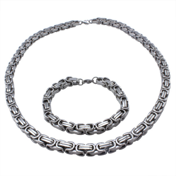 Big Choker Necklace Bracelet Silver Chain Necklace Bracelet For Men