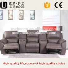 Modern Classical Design Leather Home Theater Reclining 3 Seat Sofa