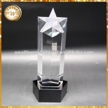 Special top sell metal star crystal glass awards