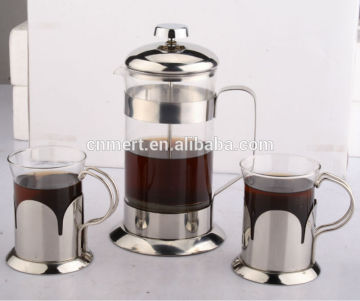 Coffee maker with 2pcs or 4pcs coffee cups set