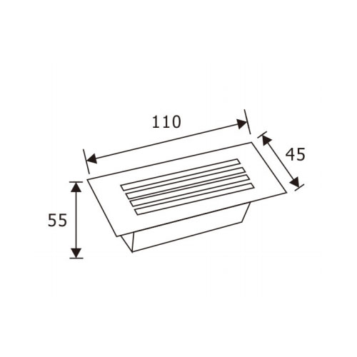 Horizontal Louver 3W LED Step LightofStep Light LED Outdoor