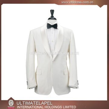 New style one button wedding dress suits for men white