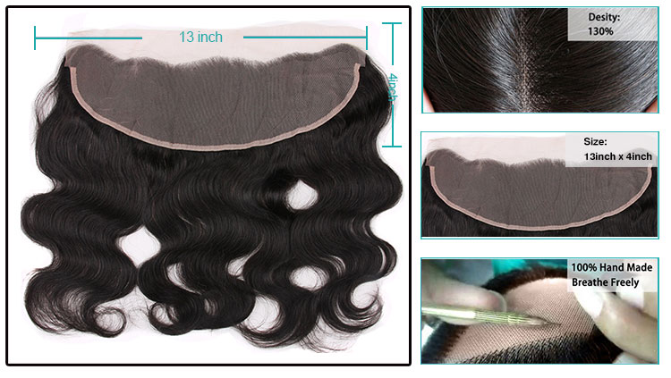 Factory Wholesale All Textures Cheap 100% Human Brazilian Hair Weave Frontal Closures Swiss Lace Frontal