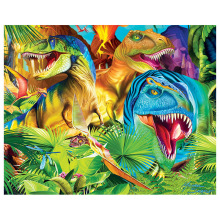 ULi Dinosaur Jigsaw Puzzles: 4-in-1 Educational Toy Set for Kids, Glow-in-the-Dark