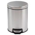 AmazonBasics Round Soft-Close Trash Can Satin Nickel