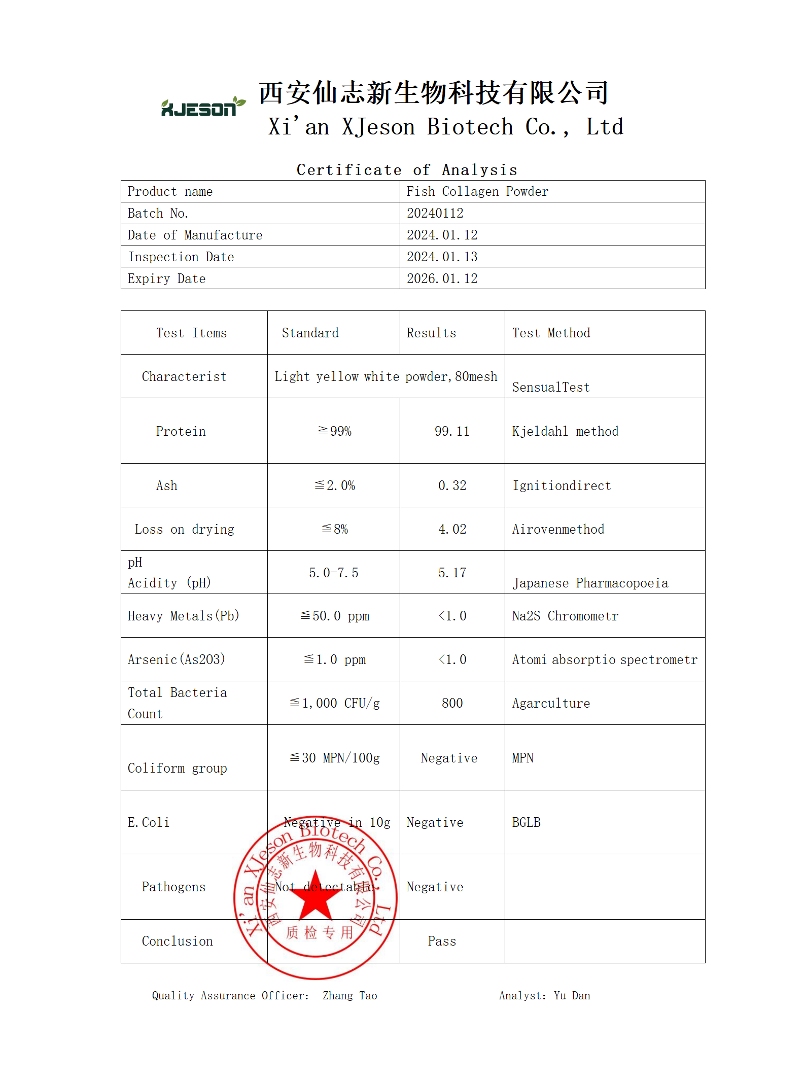 Fish Collagen Peptide Fish Collagen Peptide