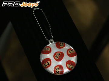 Reflective Safety PVC Daruma Printing Keychain Bag Hanger