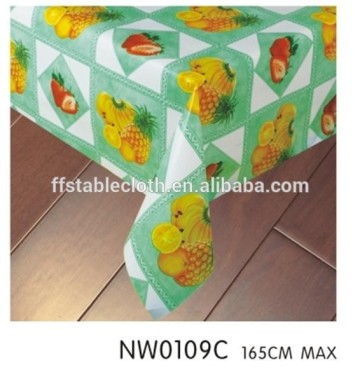 waterproof vinyl table cloth with flannel backing for usa market