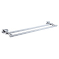 Modern Double Towel Bar In Chrome For Bathroom