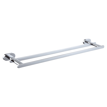 Modern Double Towel Bar In Chrome For Bathroom