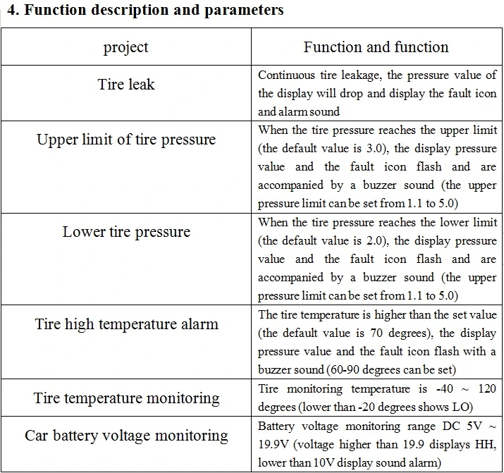 Smart Car TPMS Tyre Pressure Monitoring System Solar Power Digital LCD Display Auto Security Alarm Systems Tyre Pressure