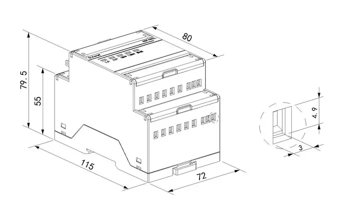 multi channels energy meter Sub Module (Via CTs)