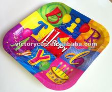 Square paper plate