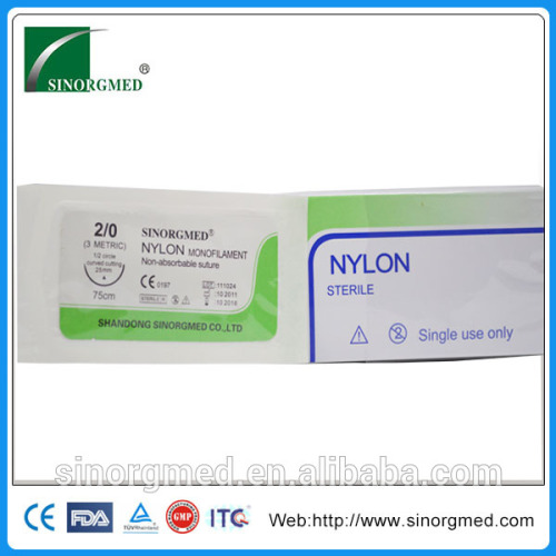 Medical Nonabsorbable Nylon Thread with Suture Needle