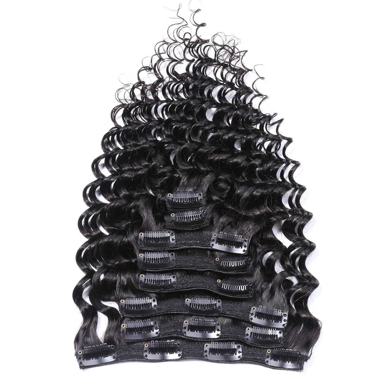 SPARK kinky Curly Clip in Hair Extensions Human Hair