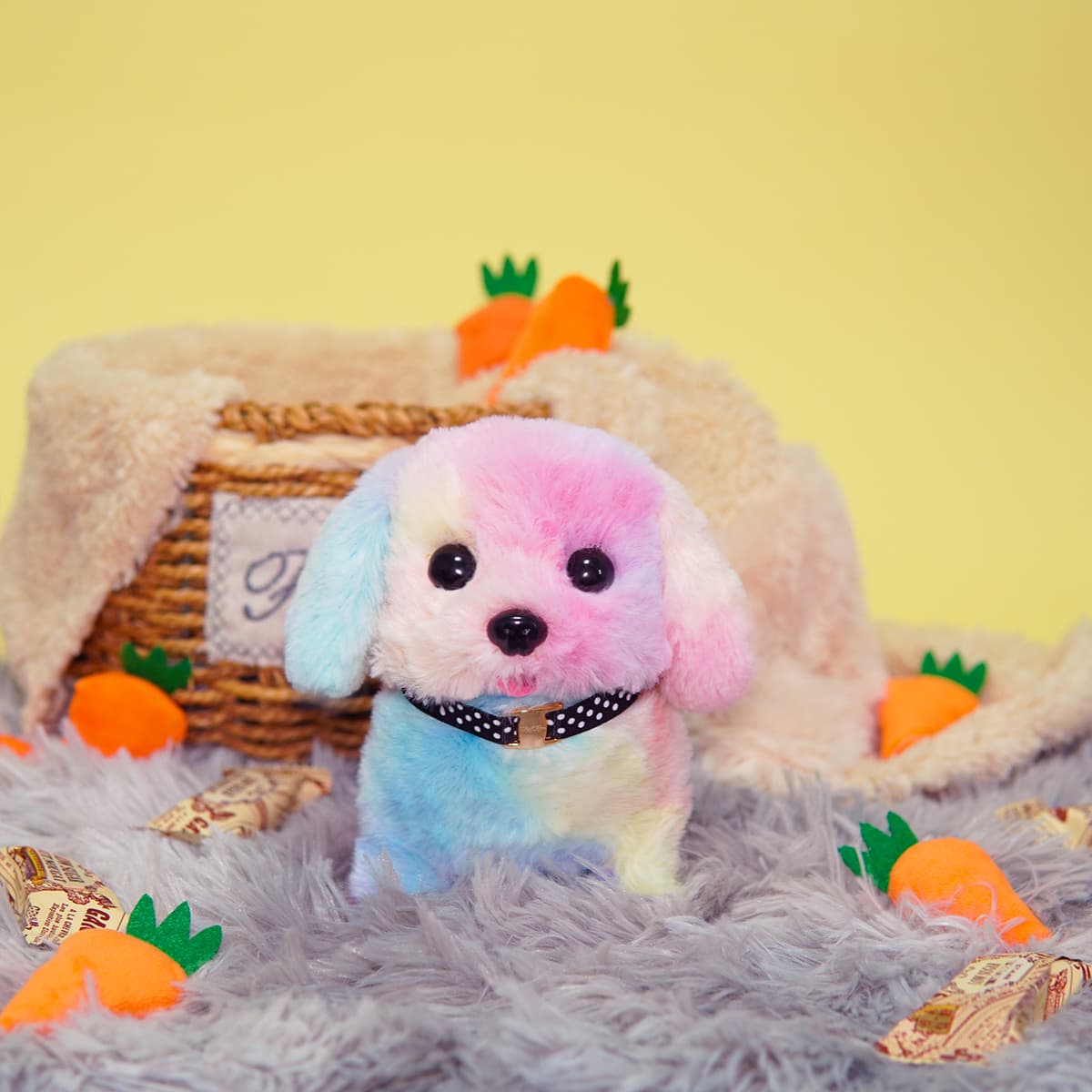 W2A02 Small Tie-dye Camo Puppy Plush Dog W2A02 Small Tie-dye Camo Puppy Plush Dog