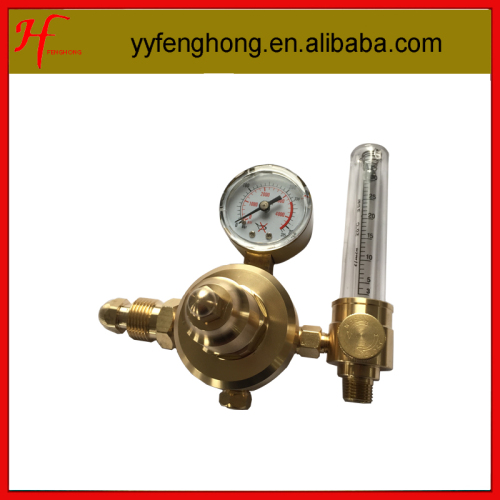 Full brass Argon regulator with flowmeter