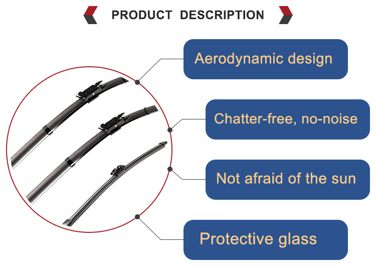 Blades Universal Car Wiper Blade Windshield Wipers  Car Natural Rubber Wiper