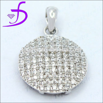 Round shape silver pendant cabochon shape pendant