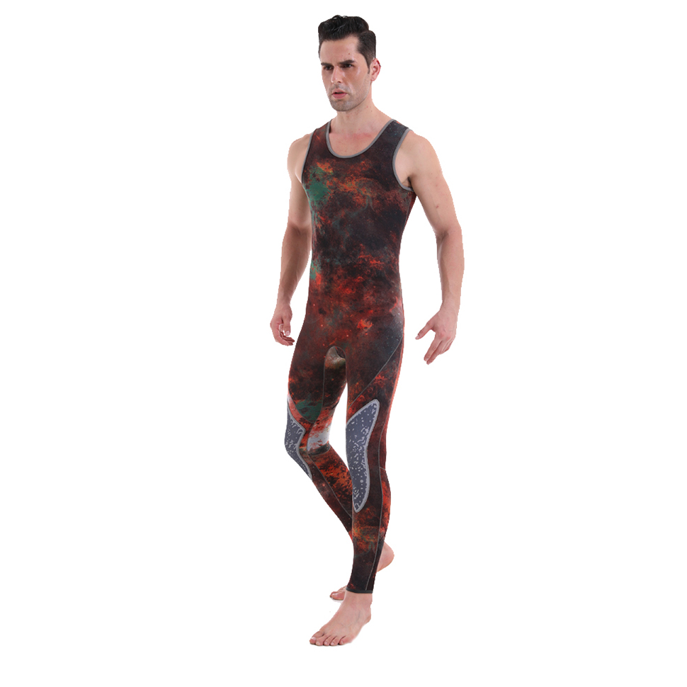 Seaskin Long John Camo Spearfishing suit Diving Wetsuit