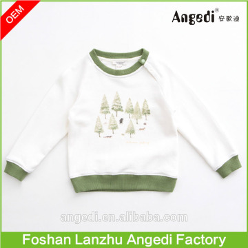 High quality baby cotton button t shirt