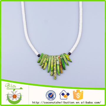 Ivory white heishi tagua nut beaded necklace, fashion necklace