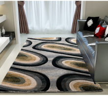Microfiber machine tufted carpet for home