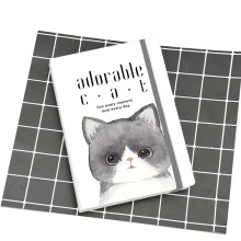 Custom adorable cat style strap hardcover notebook