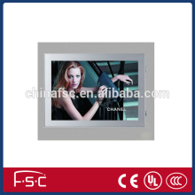 Slim aluminum black rectangle or square magnetic led lightbox