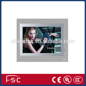 Slim aluminum black rectangle or square magnetic led lightbox