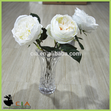 Wholesale Fabric Flower for Wedding Decoration , Artificial White Rose Flower