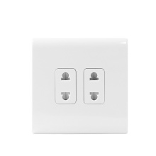 Electrical sockets 2Gang 2Pin Socket Outlets White