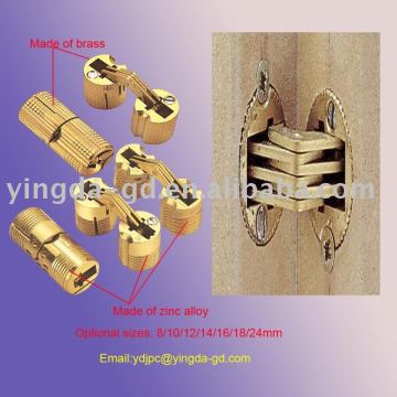 Cylindrical furniture brass copper hinge