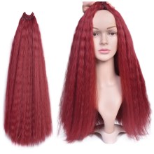 Wholesale 3X Weft & Wavy Bulks Prestretched 3 Bundles/Pack Crochet Hair Attachment Crochet Hair Braids Synthetic Hair Extension