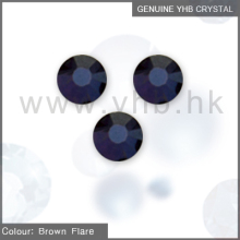 Wholesale YHB crystal rhinestone mesh hotfix stones Brown Flare ss6 ss10 ss16