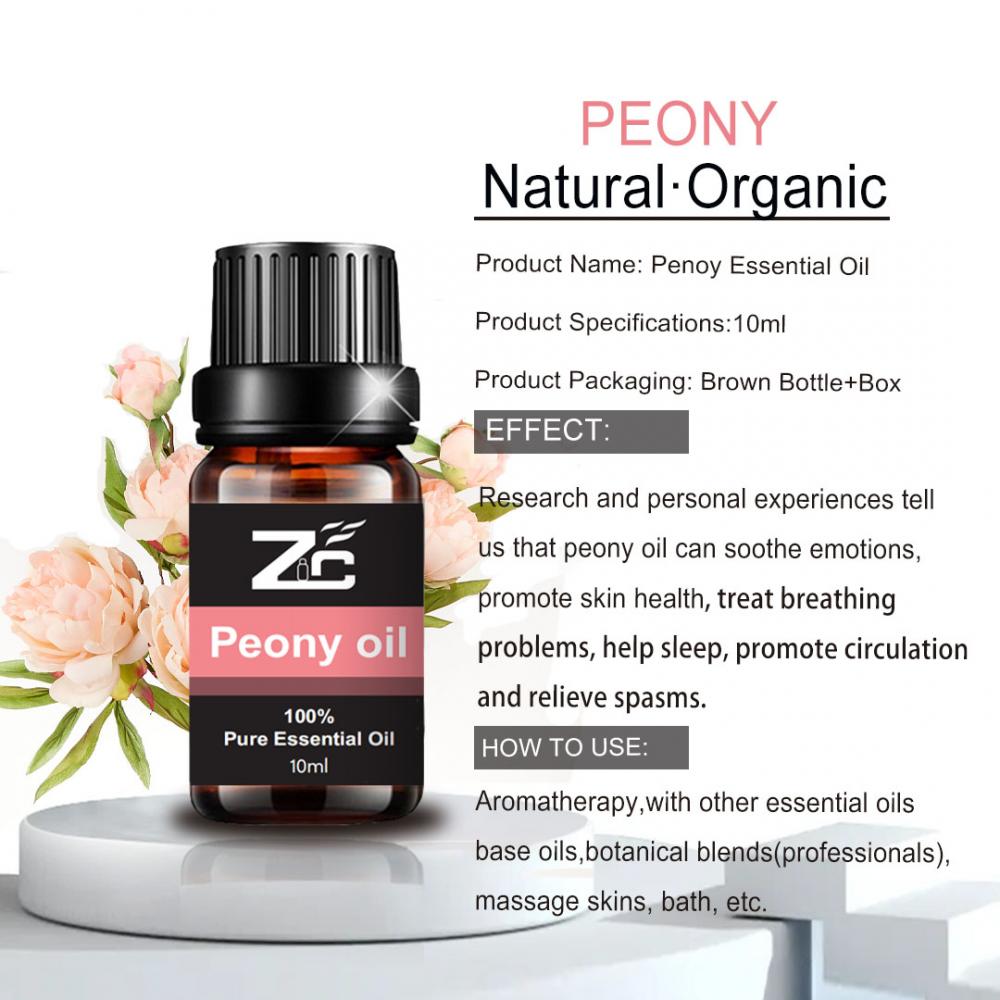 OEM aromatherapy peony आवश्यक तेल त्वचा की देखभाल की मालिश के लिए