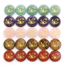 Evil Eye Crystal Carving: New Arrivals in Small Round Engraved Ornaments