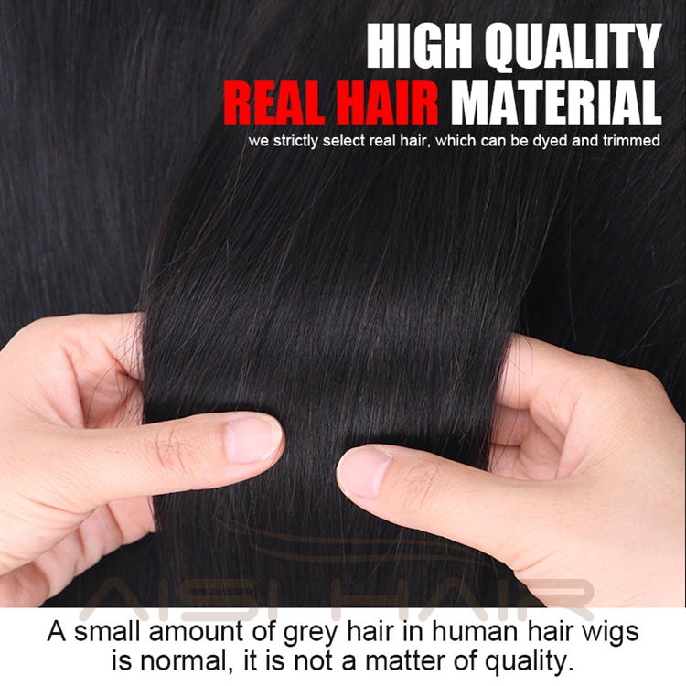 Aisi Hair Double Drawn Raw European No Glue No Gel Short 100% Real Wholesale Human Hair Wigs Colored