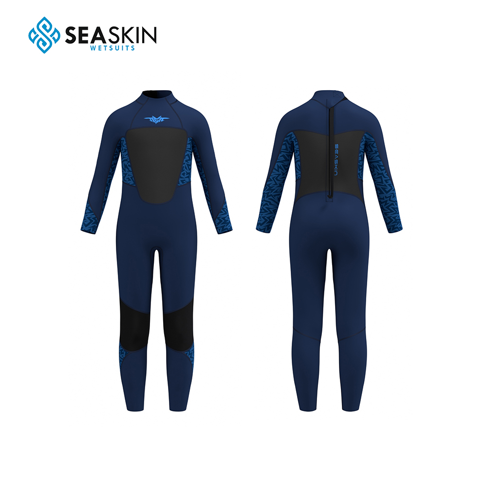 Seaskin Junior 3/2 Prestasi Tinggi Kembali Zip Wetsuit